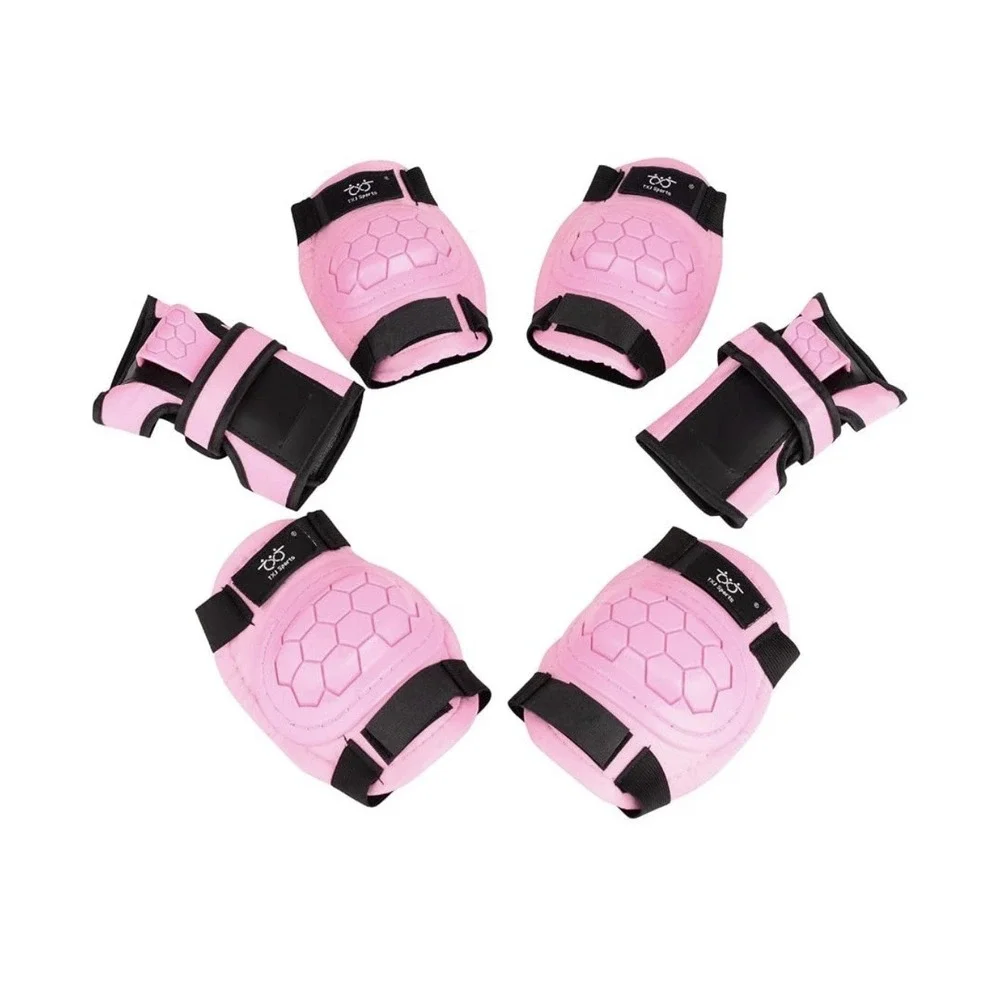 Kids Knee Pads Elbow Pads Wrist Guards Protective Gear Set Pink 6 Pcs Medium NWT